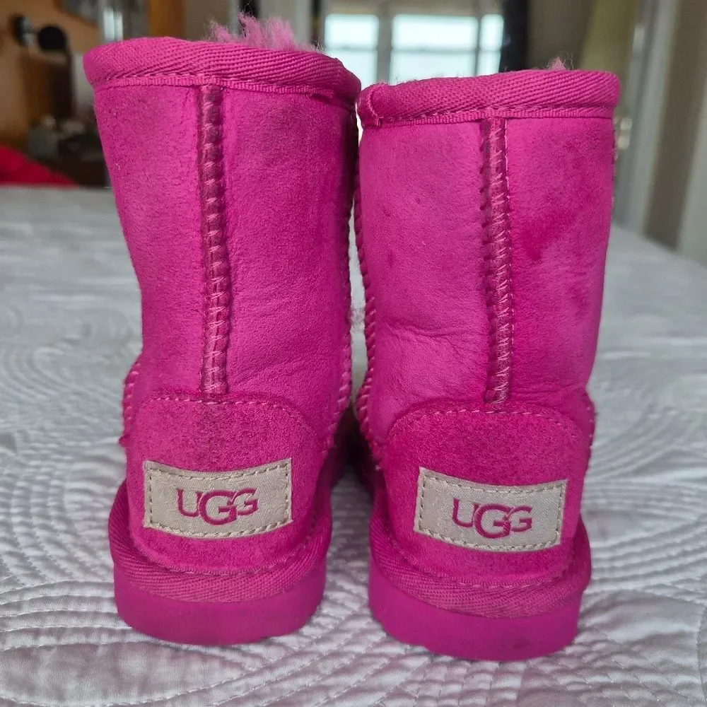 GUC UGG Classic II Boots Hot Pink Raspberry Sorbet Sz 7